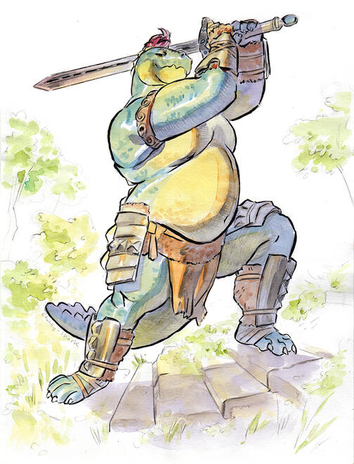 Traditional Example Full Color Dragon Knight